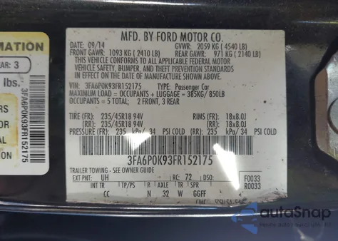 2015 Ford Fusion Titanium из США, поврежденный, VIN 3FA6P0K93FR152175